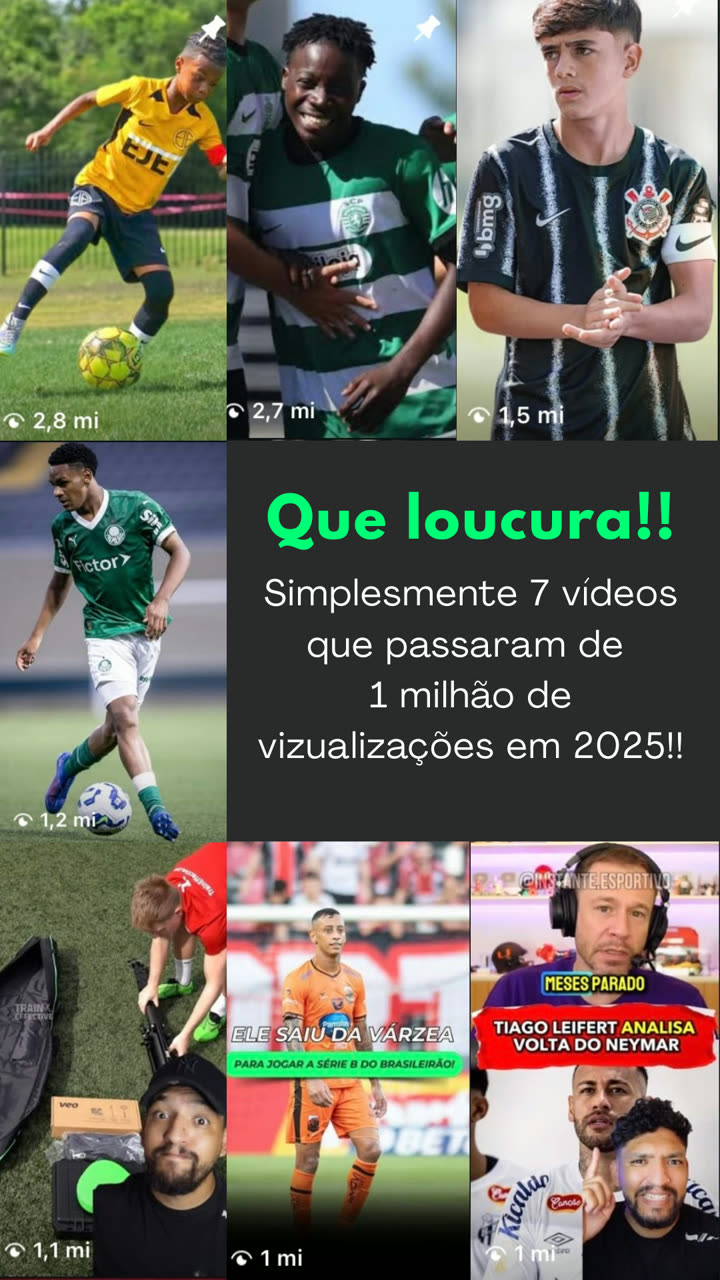 7 vídeos com mais de 1 milhão de visualizações em 2025